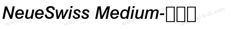 NeueSwiss Medium字体转换